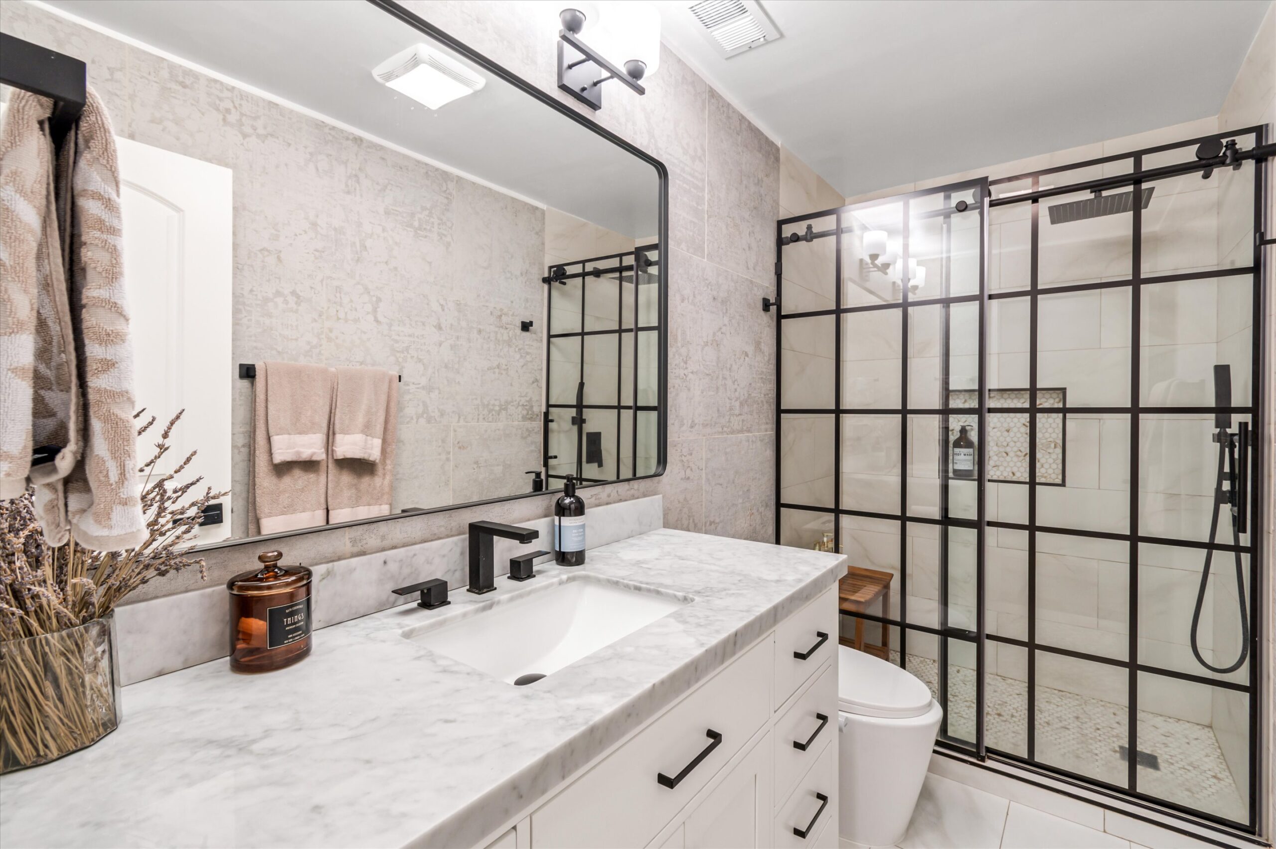 Napa CA Fixer bathroom by bay design + remodel