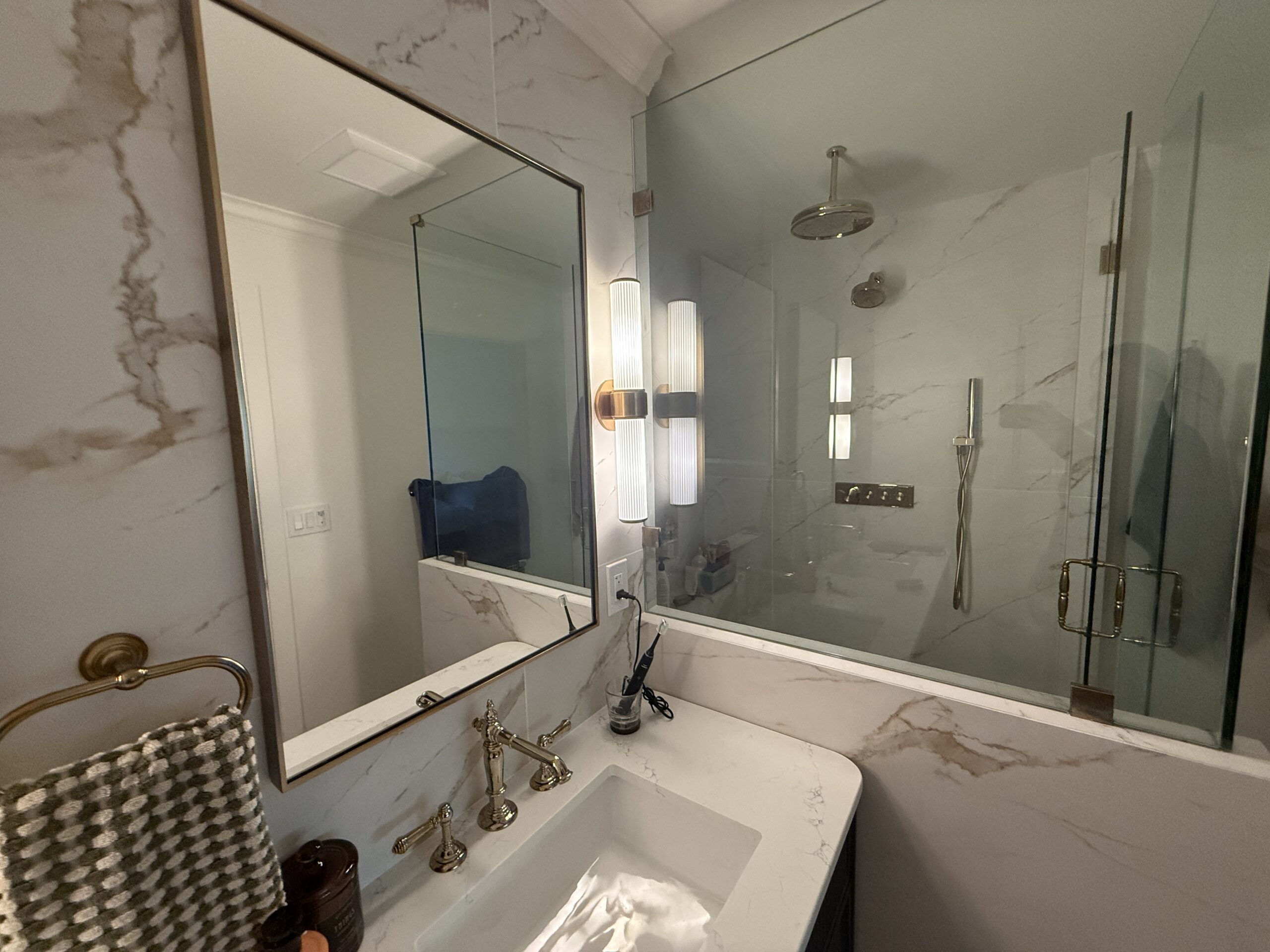 walnut creek bathroom remodel by bay design + remodel